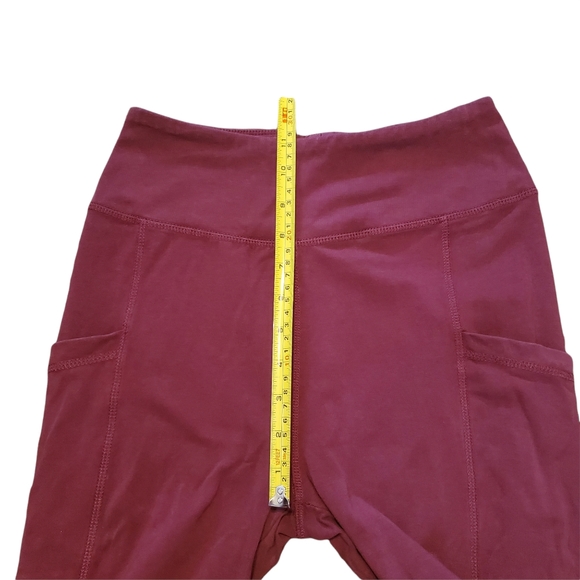 Anthropologie - Saturday Sunday Leggings Maroon Women's Size Small Red Pockets - Picture 14 of 16